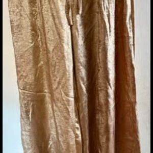 Elegant Gold Wide Leg Pants